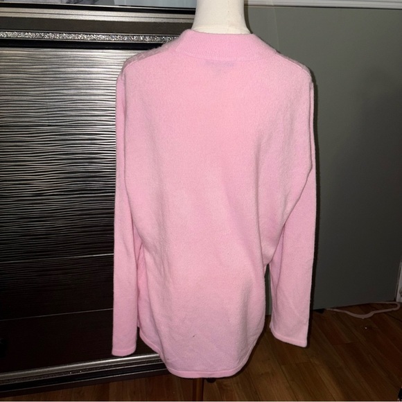 Alia 100% Acrylic Pink Cable Knit Sweater - Picture 3 of 5